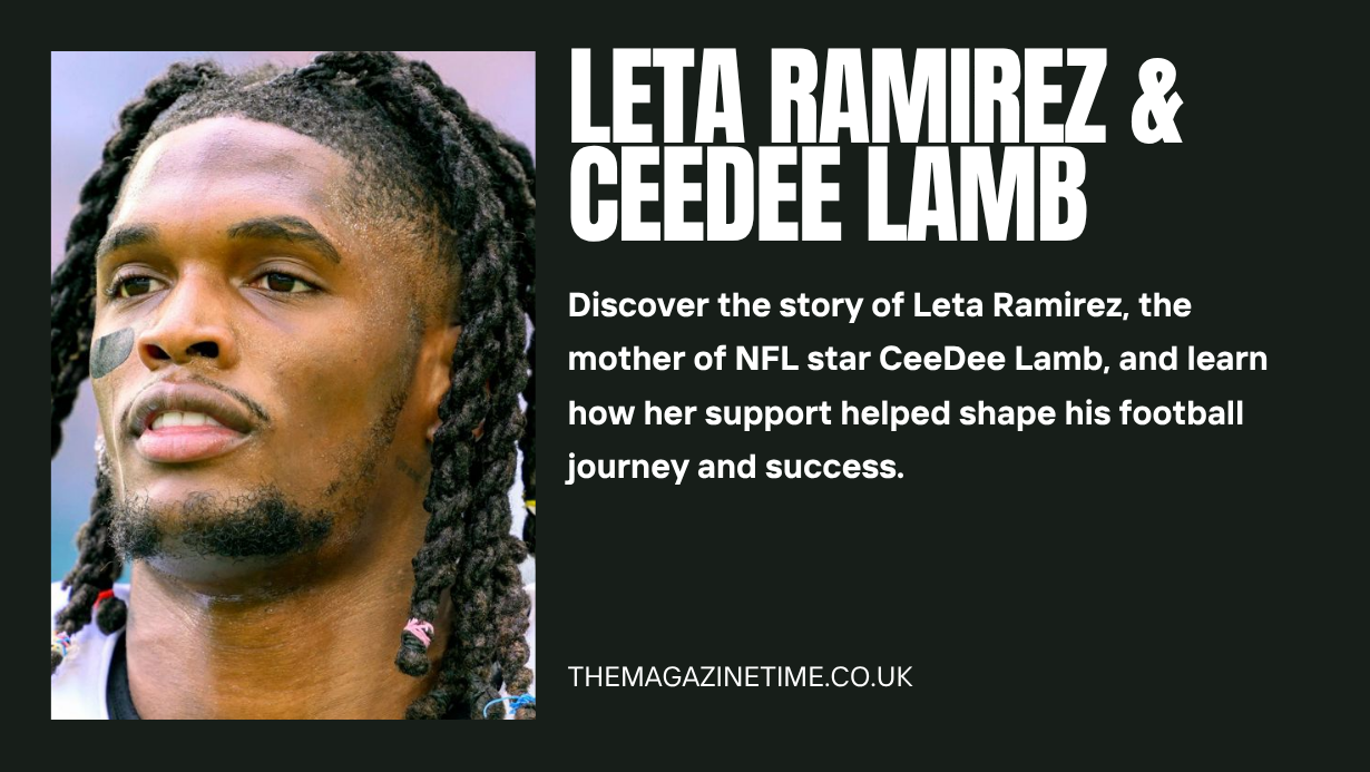 Leta Ramirez supporting CeeDee Lamb during his football journey