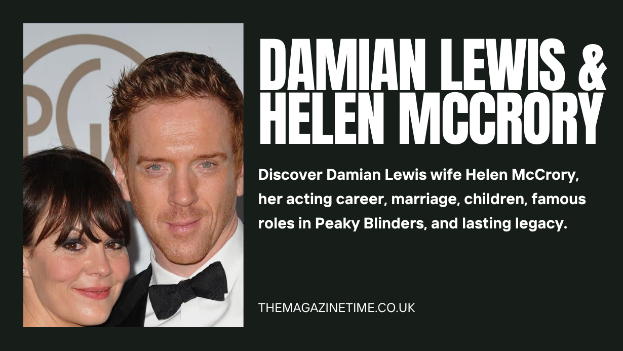 Damian Lewis wife Helen McCrory smiling at an awards ceremony